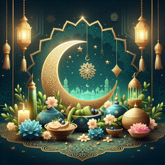 Eid ul fitar moon celebration 