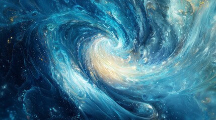 Pisces-Inspired Fluid Abstract Painting