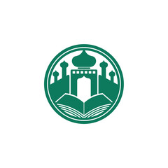 Simple Islamic mosque logo for icon or symbol