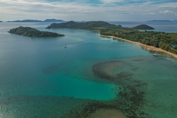 Tropical Island Aerial View