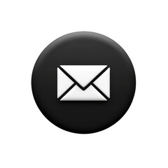 Isolated Dark Email Notification Icon