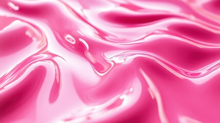 Glossy layers of varying pink hues blend seamlessly; from light to deep, creating a smooth, inviting texture in this captivating close-up