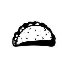 Stylized Empanada Silhouette Illustration