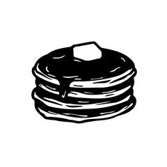 Stacked Pancakes Drizzled With Butter Delight