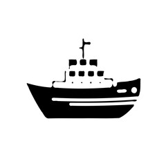 Minimalist Ship Icon for Maritime Adventure