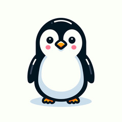 Obraz premium A minimalist penguin illustration with a sleek and simple design. Perfect for branding, digital artwork, or educational materials.