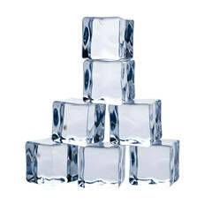 ice cubes  isolated on transparent background
