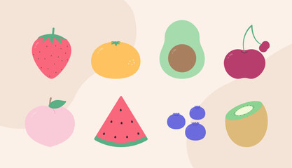 달콤한 다양한 과일들