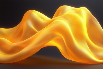 Fototapeta premium Vibrant Orange Fabric Illuminated by Soft Lighting Showcasing Flowing Textures and Movement in a Captivating Display. Generative AI