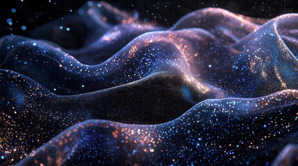 Obraz premium Futuristic sari with holographic elements showcases the blend of tradition and sci-fi aesthetics