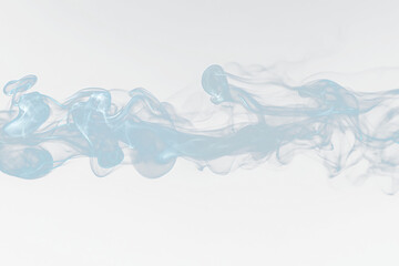 Abstract blue smoke swirls on Transparent  background. (5)