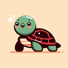 A minimalist illustration of a turtle, featuring a simple and clean design with a modern aesthetic. Perfect for creative projects, logos, or educational materials.