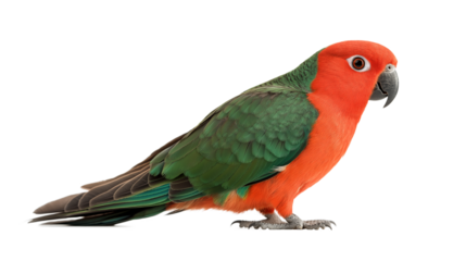 Papuan King Parrot, Papua New Guinea isolated on a white background