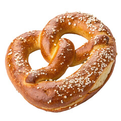 Salted Soft Pretzel  isolated on transparent or white background
