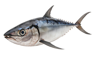 Fototapeta premium Fresh atlantic bluefin tuna on transparent or white background,png