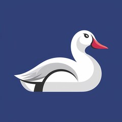 Fototapeta premium Minimalist Pochard Bird Logo Design