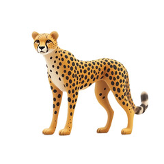 3D vector icon of Cheetah isolated on transparency background