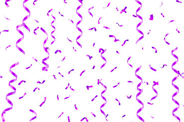 Festive Purple Confetti PNG Render on Transparent Background