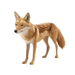 Fototapeta premium 3D vector icon of Coyote isolated on transparency background