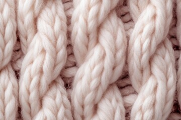 Textured strands of soft yarn showcase intricate braiding technique for cozy textile projects