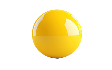 Floated round yellow ball on transparent or white background,png