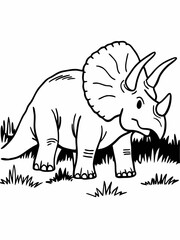 Triceratops Cartoon: Fun and Educational Dinosaur Illustration