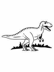 Fototapeta premium Allosaurus Dinosaur Coloring Book Vector for Kids – Fun and Educational Illustration