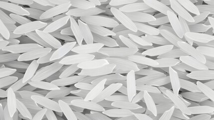 Close-Up View of White Rice Grains Displayed on a Flat Surface Preparing for Culinary Use