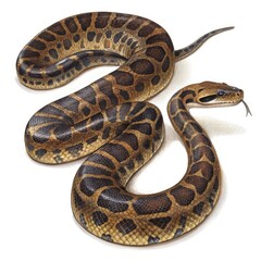 Fototapeta premium snake in front of white background