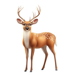 3D vector icon of Deer isolated on transparency background
