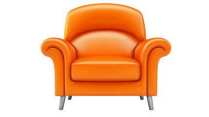 Cozy orange plaid chair, comfortable seating for a relaxing home environment