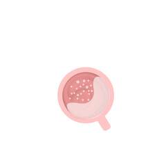 Cofee, Beverge, Top View, Illustration, Cappuccino, Latte Art, Warm Drink, Hot coffee, sweet, milk, chocolate, matcha, flavors, variants, Glass, cafe, Elements, cartoon, coffee cup, coffee shop, break