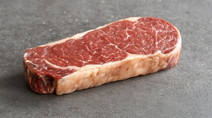 Fototapeta premium Raw steak on a dark grey surface