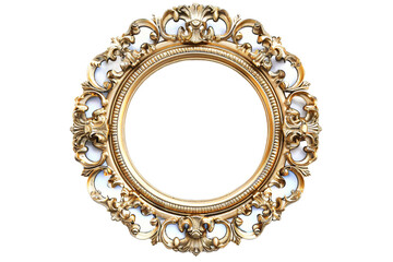 Isolated Gold Ornate Frame