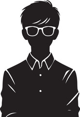 silhouette, illustration, man, black, vector