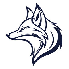 fox head logo vector template business logo concept silhouette