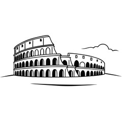 colosseum rome italy silhuoette 