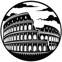 colosseum rome italy silhuoette 