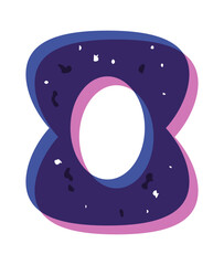 Risograph geometrical element grunge texture