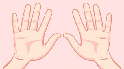 Open hands emoji minimal flat design expressing welcome isolate other color background