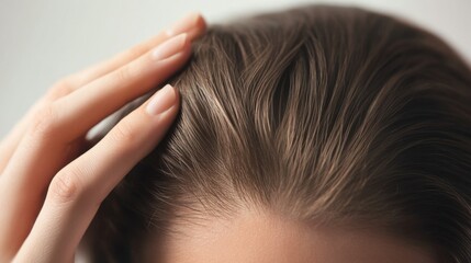 Fototapeta premium Hair restoration therapy in a sleek, modern clinic. Featuring rejuvenation and non-invasive hair regrowth treatments