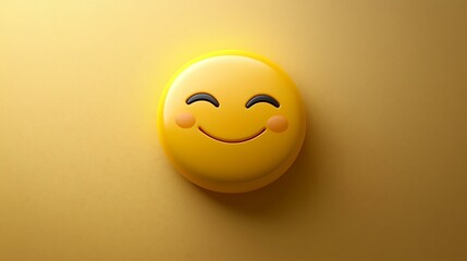 Fototapeta premium Winking face emoji minimal flat design with playful expression isolate other color background