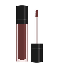 lipstick, lipgloss, lipmatte icon makeup isolated illustration vector design