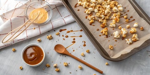 Sweet Caramel Popcorn: A delightful treat, freshly made and ready to enjoy! Drizzled with caramel perfection. Caramel Popcorn Lover