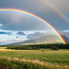 Fototapeta premium rainbow over the river