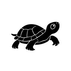 Sea Turtle Silhouette Illustration Design