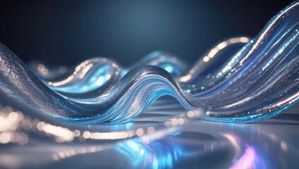 A stunning and vibrant artwork featuring  sparkle waves background