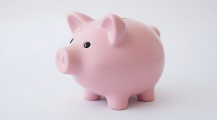 Obraz premium The image displays a cute pink piggy bank, symbolizing savings and financial management, designed to encourage children to collect and save money. 