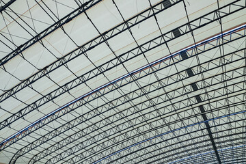 Large industrial steel roof frame structure