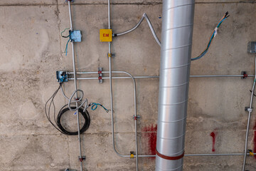 Electrical system installation work, lighting, emergency MEP work in construction buildings